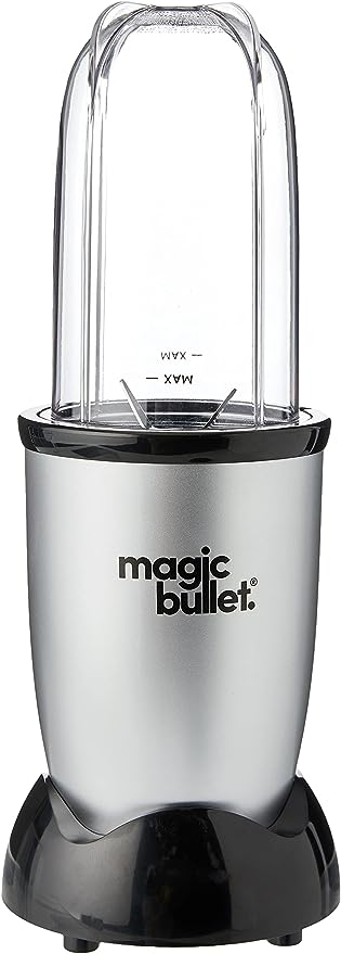 Magic Bullet 4pc Starter Kit Includes 1 High Torque Power Base 1 Tall Cup with Flip Top Lid 1 Cross Blade Food processor Mixer Blender More All In One